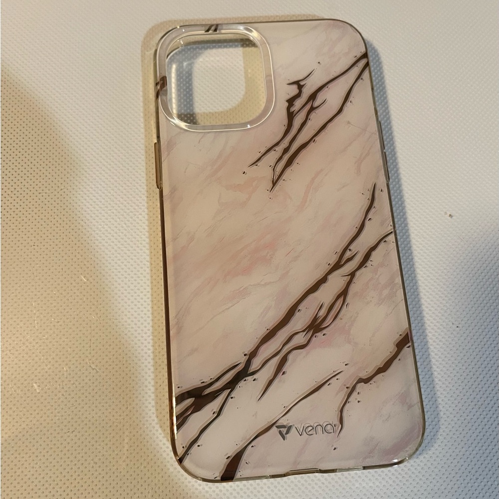 White and rose gold marble case for iPhone 12 Pro Max